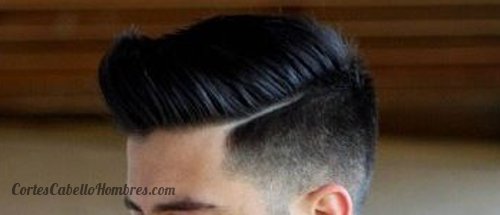 hombre corte cabello linea lado